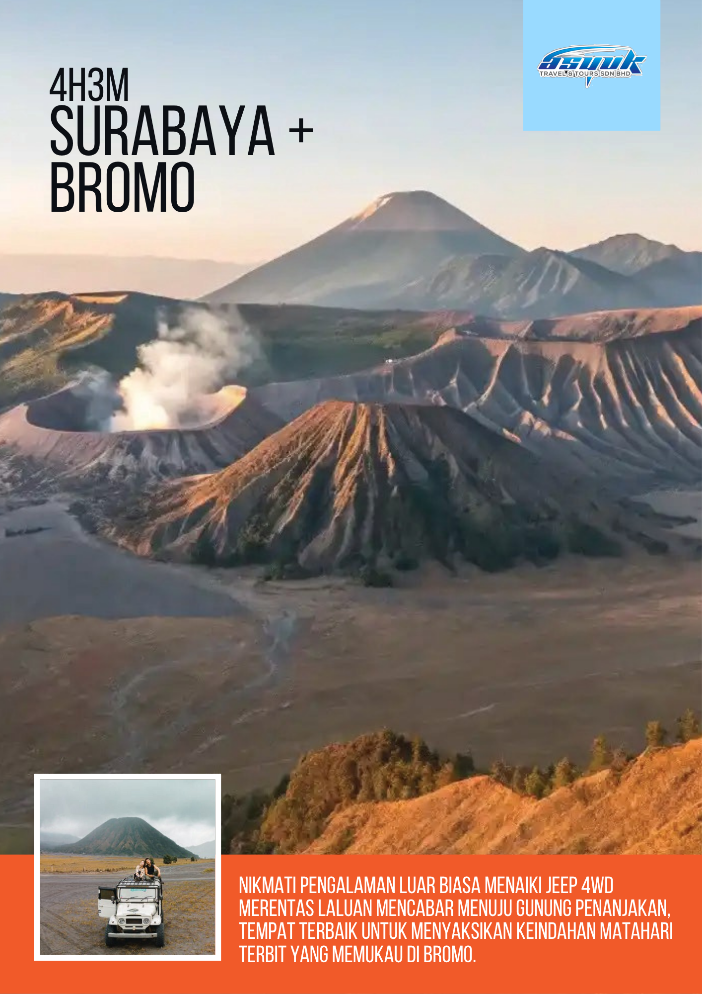 4D3N Surabaya + Bromo
